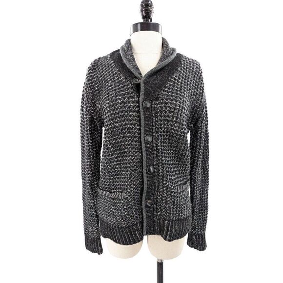 Rag & Bone Neiman Marcus Target Men Wool Cardigan Sweater Black Size Medium - Picture 4 of 12